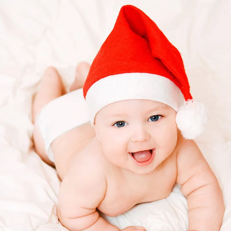 

5pcs/ Christmas hat Santa Claus hat Christmas decoration props adult children Christmas hat wedding party supplies Free Shipping