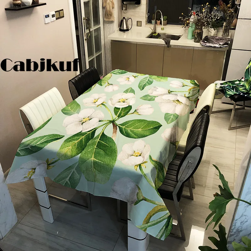 Sytlish льняная скатерть цветок в стиле кантри печать многофункциональная