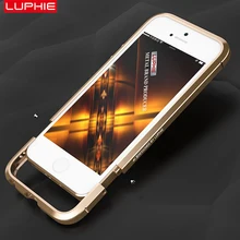 Для iphone 5 5s se металлический каркас case + кожаный чехол стикер оригинальный luphie меч протектор долгую жизнь никогда не увядает легко установить