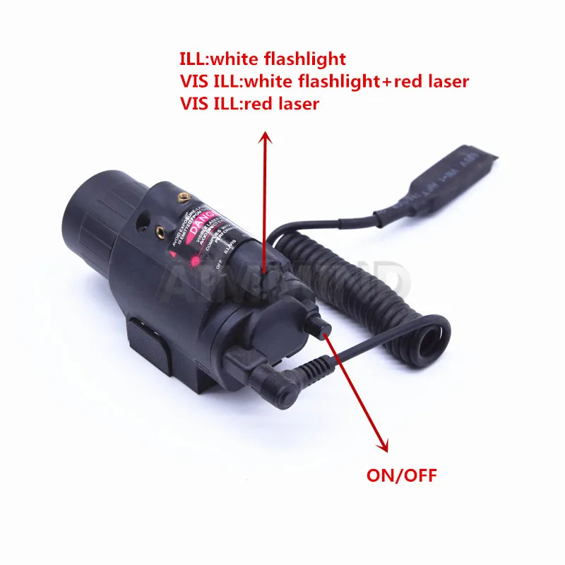 Быстрый выпуск 5 мВт Мощный Тактический M6 Red Dot лазерный прицел набор для винтовки пистолет выстрел светодиодный фонарик комбинированный прицел