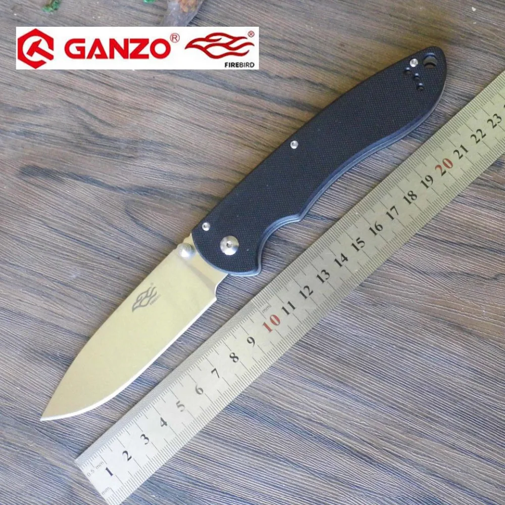Baratos 58 60HRC Ganzo G740 440C hoja G10 cuchillo plegable supervivencia que acampa caza cuchillo de bolsillo táctico edc herramienta al aire libre