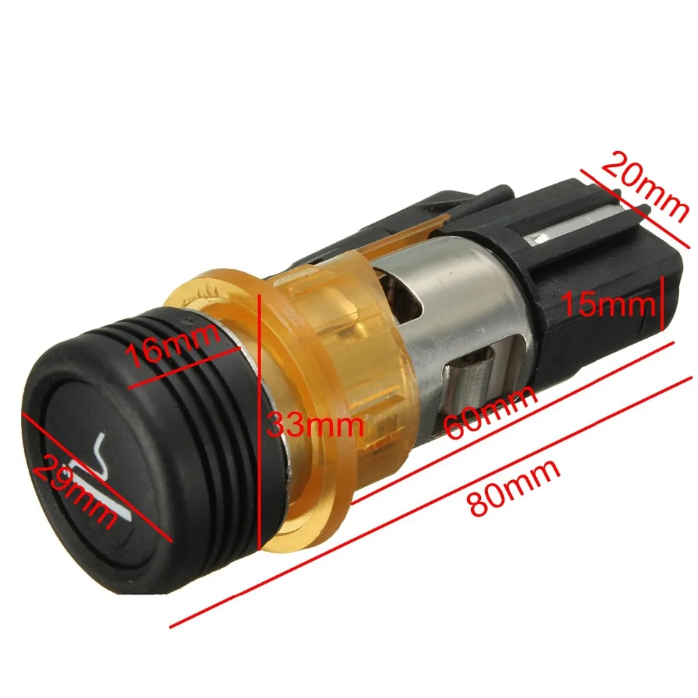 Разъем для автомобильного прикуривателя Peugeot CC SW 206 308 406 607 1007 12 В|12v car cigarette lighter|12v