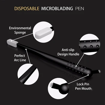 

Mix sale 50pcs Flex blade Disposable microblading pen Permanent makeup pen Eyebrow tattoo Pen Disinfection package