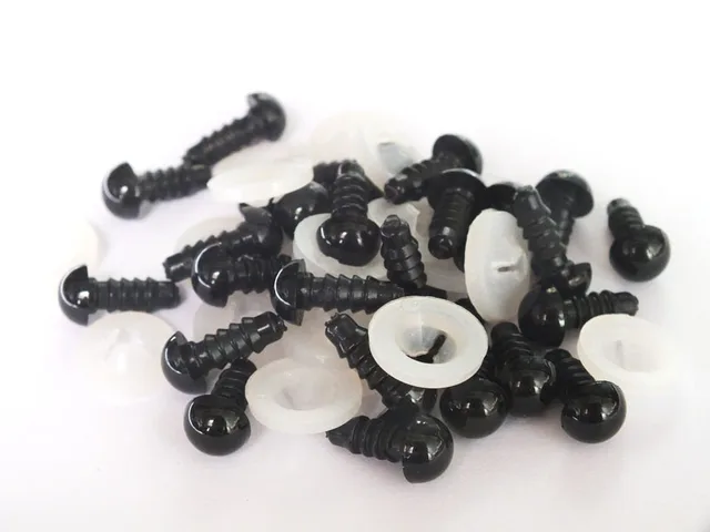 20pcs/40pcs 5-18mm Black Plastic eyes Safety Eyes for Teddy Bear Soft Toy Animal Doll Amigurumi DIY Accessories-Toy eyes 2