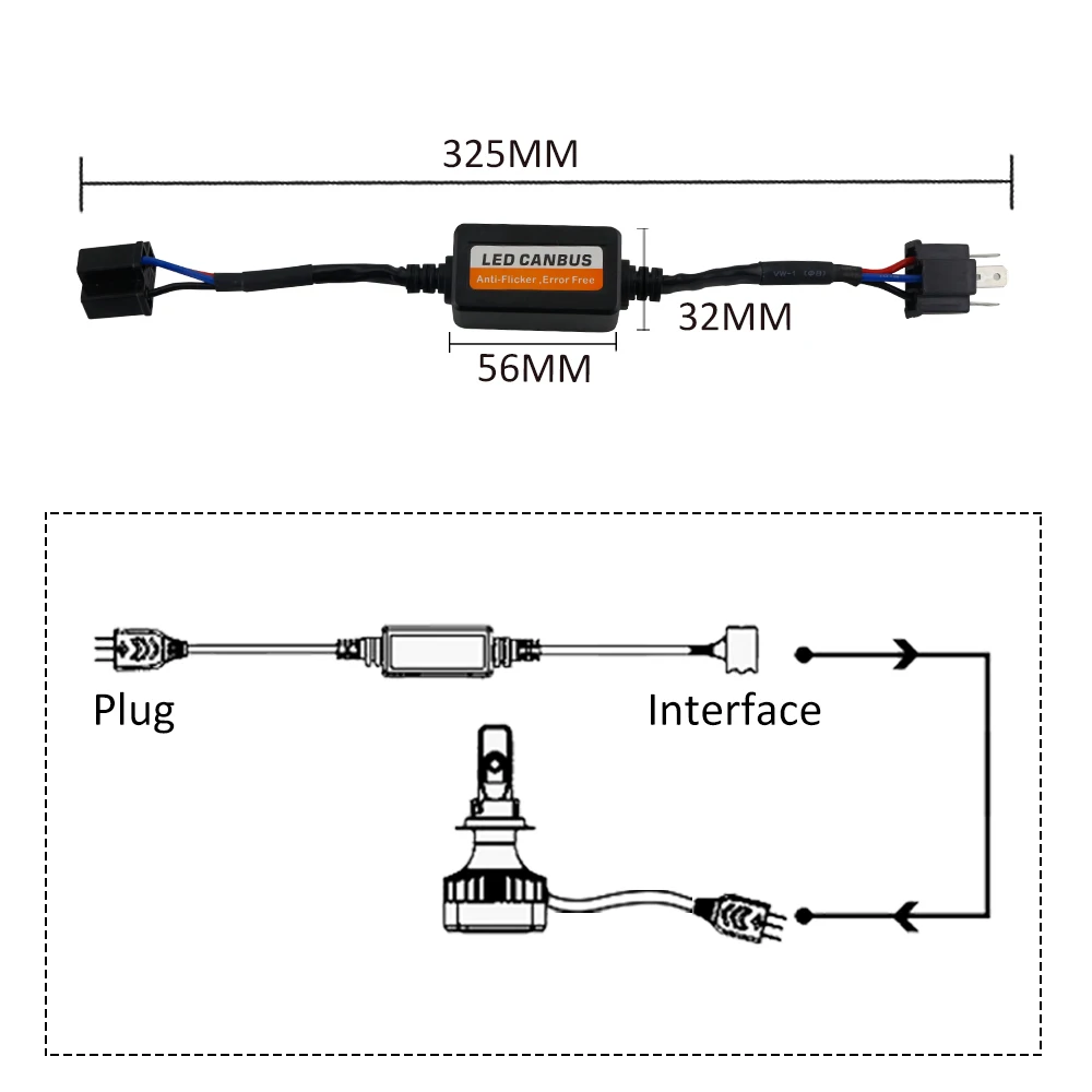 2 шт. без ошибок Canbus декодер для Светодиодный фар автомобиля H4 H7 лампы наборы для авто противотуманных фар H11 9005 9006 подавитель предупреждений об ошибках