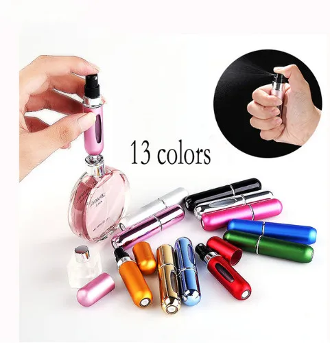 

5mlTravel Mini Refillable Conveniet Empty Atomizer Perfume Bottles Scent Pump Spray Case parfum airless pump cosmetic containe
