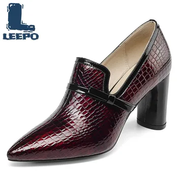 

Shoes Woman Pumps Ladies Luxury Designer High Heels Women Spring Autumn Thick with Heels Female Snake Sexy Pumps Shoes 7.5