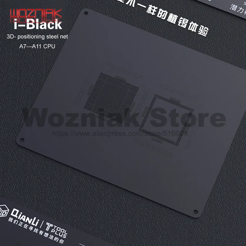 QIANLI 3D оловянный шаблон для посадки IPHONE A7 A8 A9 A10 A11 CPU верхний и нижний уровни