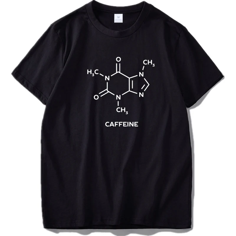 

Caffine T Shirts Espresso Chemical Formula Printed Tee Shirt Casual Short Sleeve Summer Tops Homme 100% Cotton US Size