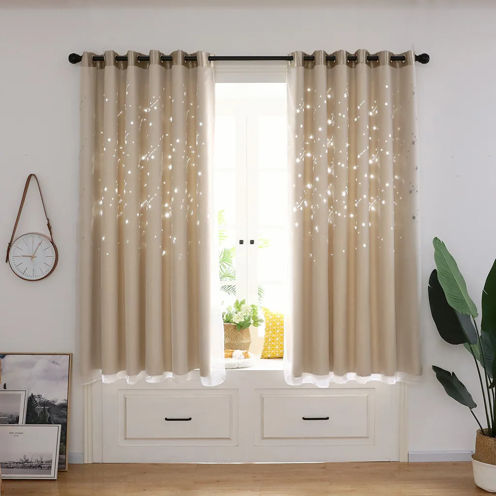 

1PCS Hollowing Out Door Window Curtain Drape Panel Sheer Scarf Valances