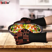 QuickDone Creatvie перчатки для барбекю Приготовление на гриле высокая термостойкость перчатки длинные для дополнительной защиты предплечья AKC5323