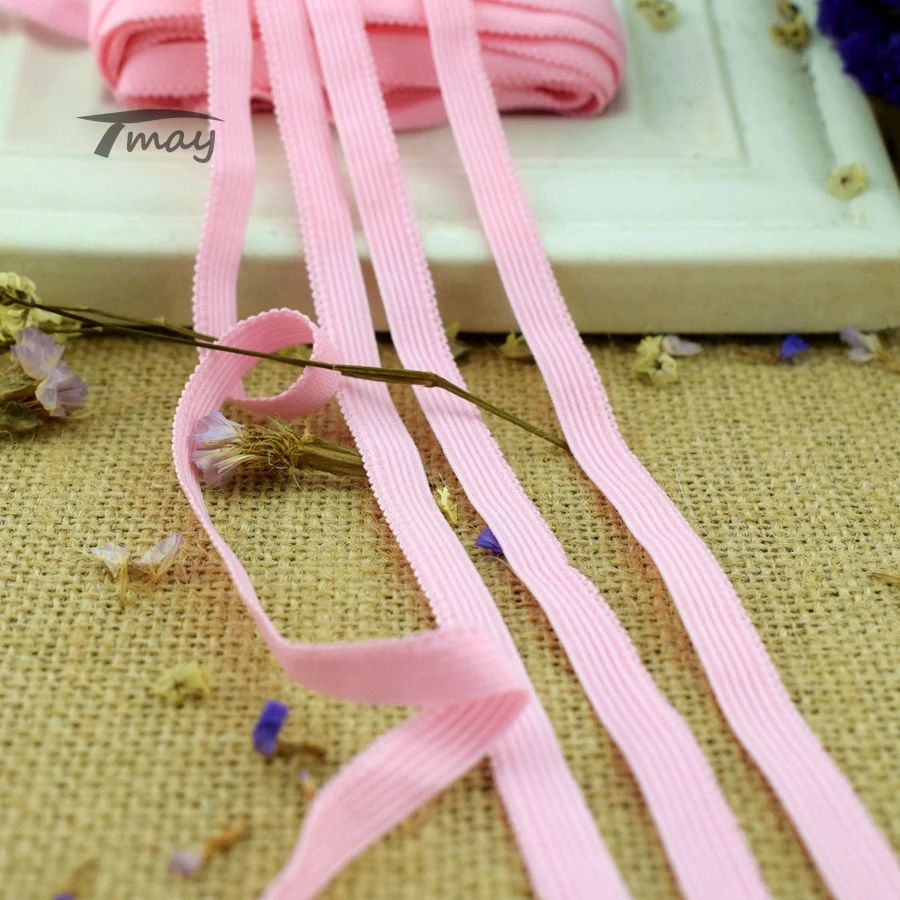 

#1396 Pink Fine and smooth Pants Edge Elastic Bands rubber band Clothing Lace Trim Elastic Ribbon Baby Girl skirt accessories