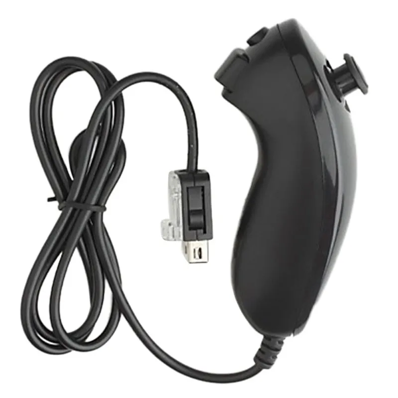 Nunchuck Nunchuk Пульт дистанционного управления для nintendo wii Nunchunk пульт дистанционного управления USB порт - Цвет: Черный