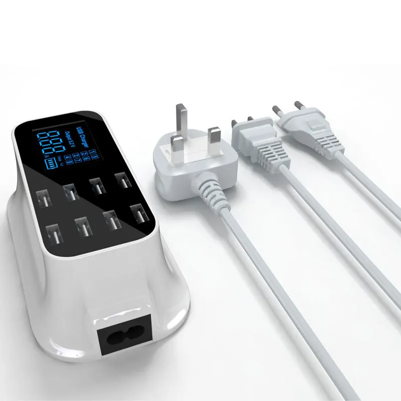 8-портовый настенный usb-концентратор зарядное устройство 8А USB для мобильного