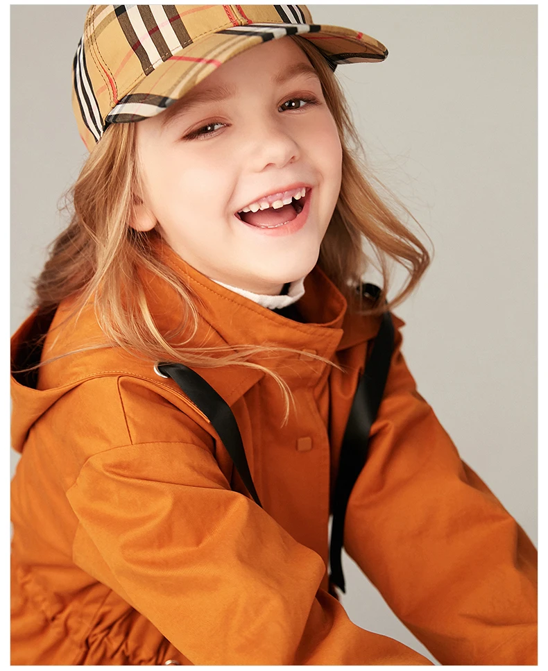 Ветровка для девочек, весеннее пальто с капюшоном для мальчиков, Детская ветровка средней длины
