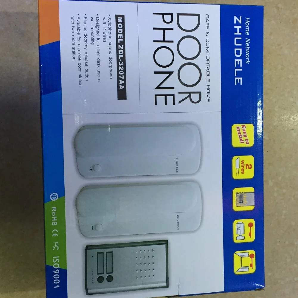 

2 Families Apartments Cheap Non visual doorbell Audio lntercom Doorbell House Door Entry Intercom System