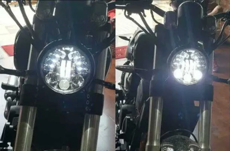 Низовых территориальных 5,7" светодиодный проектор фара для HONDA VTX 1300 1800 индиас Bajaj флеш-накопителей“ Мстители ”1200 XL1200L пользовательские XL1200C 883 XL883 883L XL883