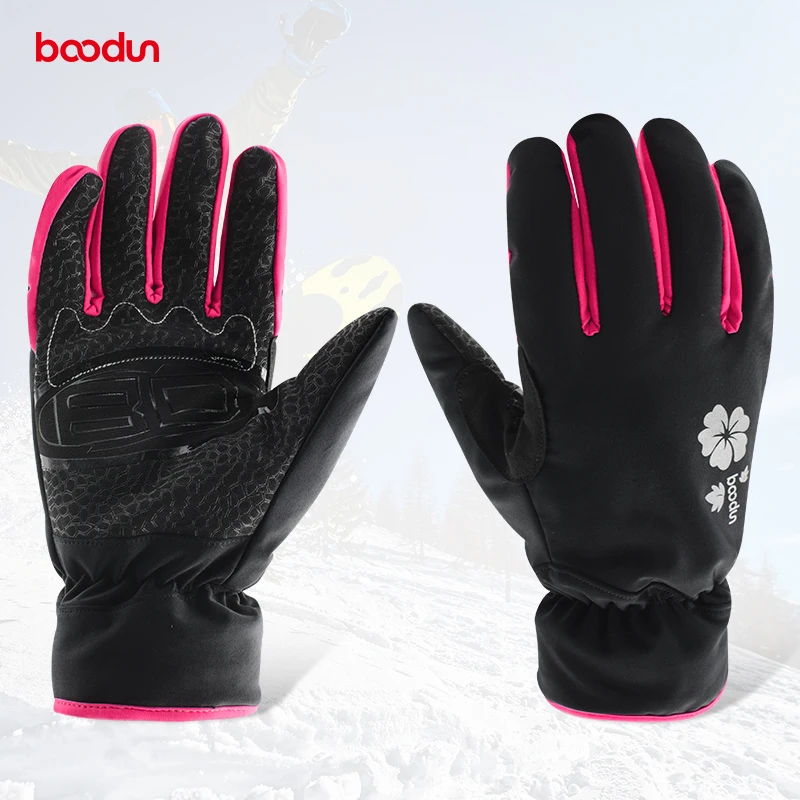 

Boodun Women Waterproof Windproof Warm ski glove Snowboard Gloves Snowmobile Motorcycle Riding Winter Gloves Snow Gloves