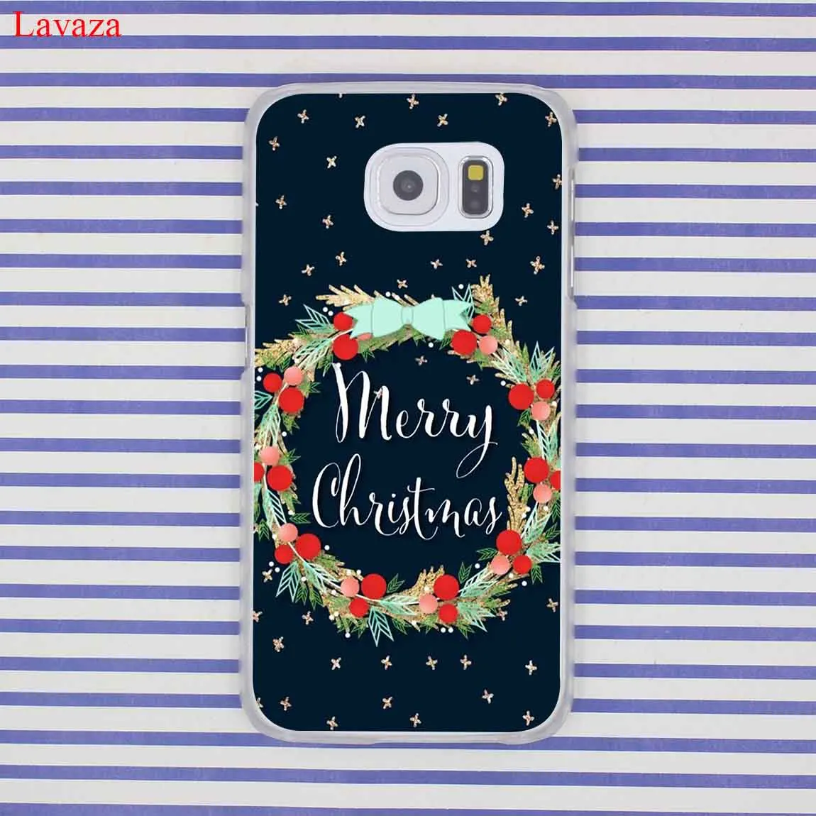 Чехол с новогодней елкой и снегом для Samsung Galaxy S20 Ultra S10E S10 Lite S6 S7 Edge S8 S9 Plus A51 A71 A81