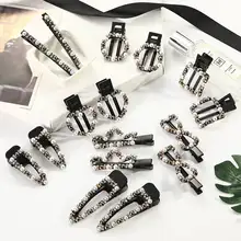 Модная жемчужная заколка для женщин Элегантный корейский дизайн заколка с украшением трендовая заколка для волос из металлического сплава Инструменты для укладки волос