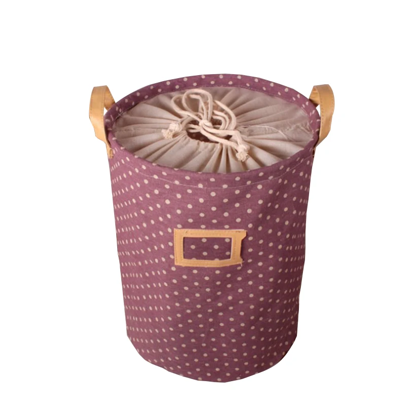 Складное ведро из хлопка и льна для хранения одежды 35*45 см|linen storage|clothes storagestorage