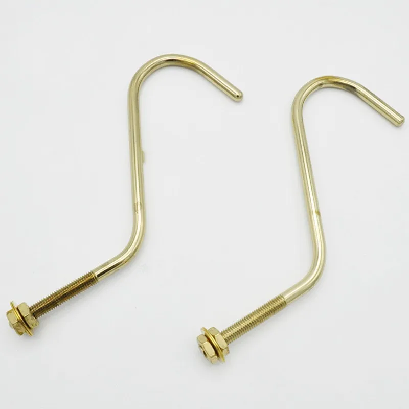 Set of 2 Solid Brass QUALITY Pool Snooker Billiard CUE RACK Hooks HANGERS E3690 22in Snooker