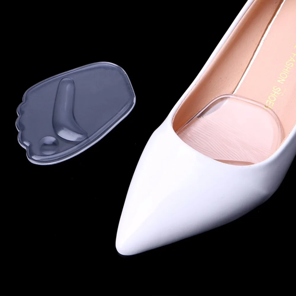 

Hot New 1 Pair 9x6.3x0.5cm Women 4D Silicone Gel Forefoot Pad Anti Slip Pain Relief Thicken For High Heels