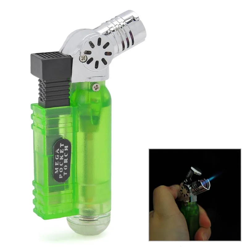 593B Windproof Plastic Butane Jet Torch Lighter Refilled Lighterin