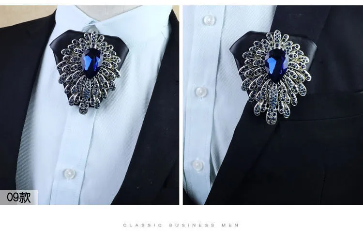 I-Remiel, высокое качество, британский стиль, галстук-бабочка, металлический бриллиант, кисточка, галстук-бабочка для мужчин, жених, свадебное платье, рубашка, воротник, аксессуары