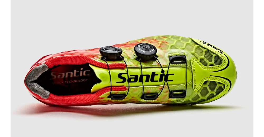 SANTIC Велоспорт Pro прогулочная обувь MTB дышащая обувь из углеродного волокна для велосипедных спортивных автозапирающихся гоночных команд