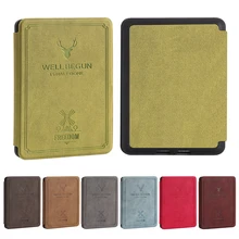 Умный чехол в стиле ретро из ТПУ и кожи 7 дюймов, Мягкий защитный чехол, Автоматический Режим сна/пробуждения для Amazon Kindle Oasis 2( выпущен