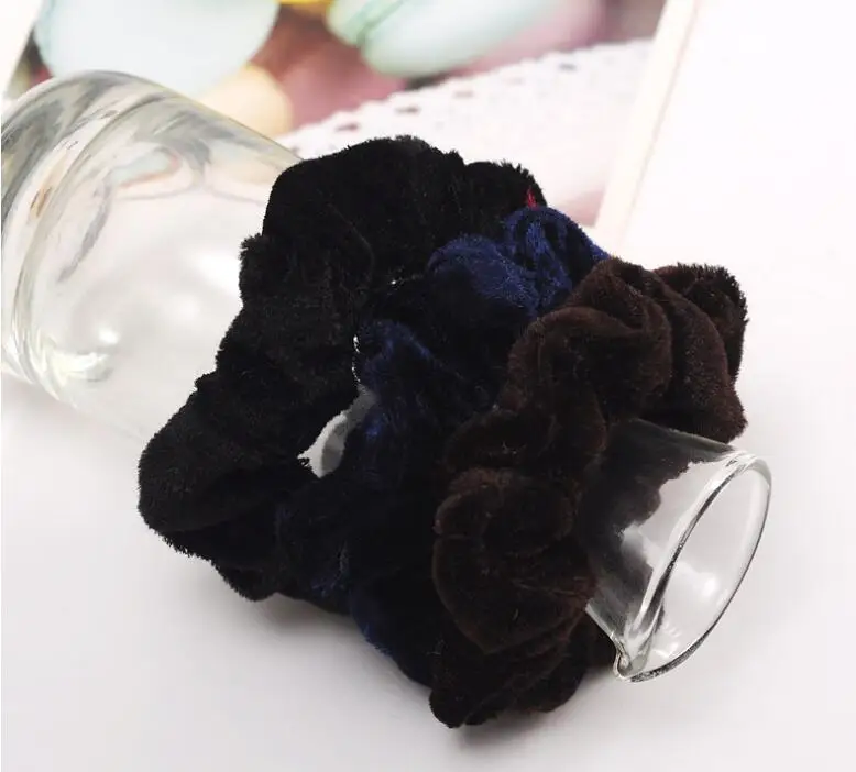 2pcs 3colors Velvet Scrunchie Women Girls Elastic Hair Rubber Bands Accessories Gum For Women Tie Hair Ring Rope Ponytail Holder