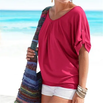 

VISNXGI Women Summer T-Shirt Casual Loose Short Sleeve TShirts Sexy O-Neck Hollow Out Floral Cotton Shirt Femme Ladies Tops 5XL