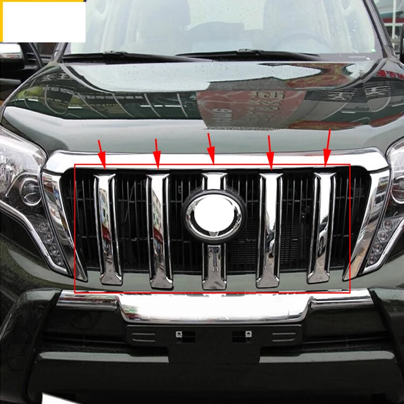 6 шт. автомобильные аксессуары для toyota LAND CRUISER PRADO FJ150 150 2014 2015 ABS Хромированная