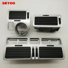 SKTOO серебристый для VW bora golf 4 выход воздуха из прибора центральный кондиционер воздуха выход, набор воздуха выход