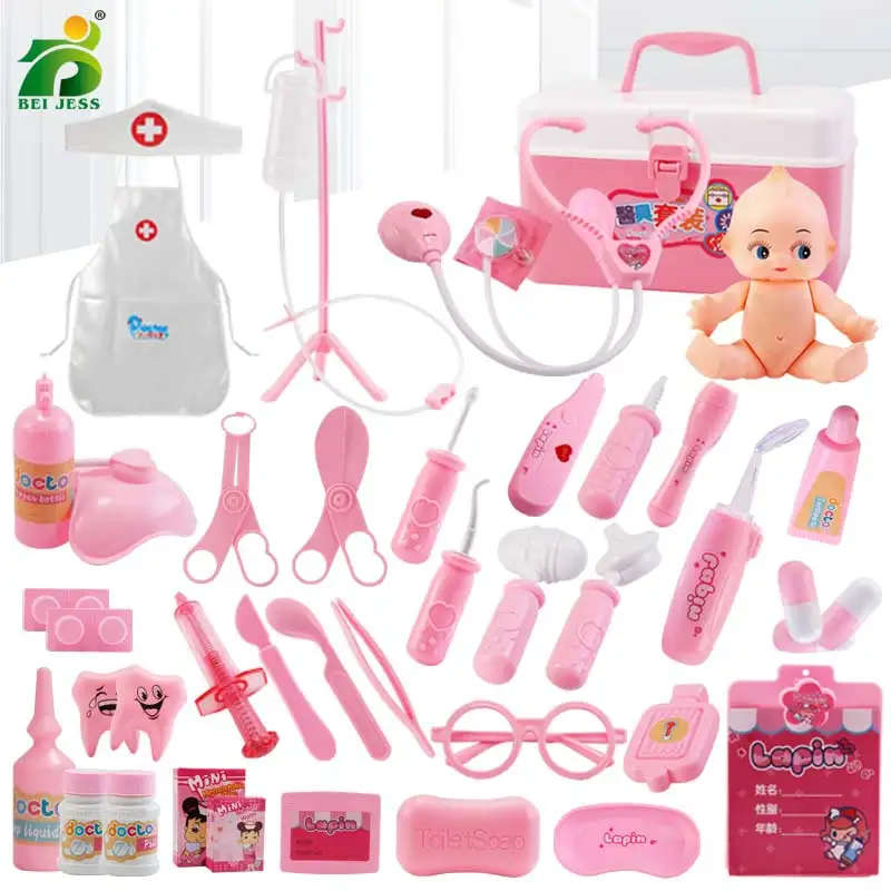 Skup 22 44 sztuk zestawów dziewczyny do odgrywania ról lekarz klasyczna medycyna symulacja udawaj zagraj w odzież medyczna zabawka dla dzieci prezent