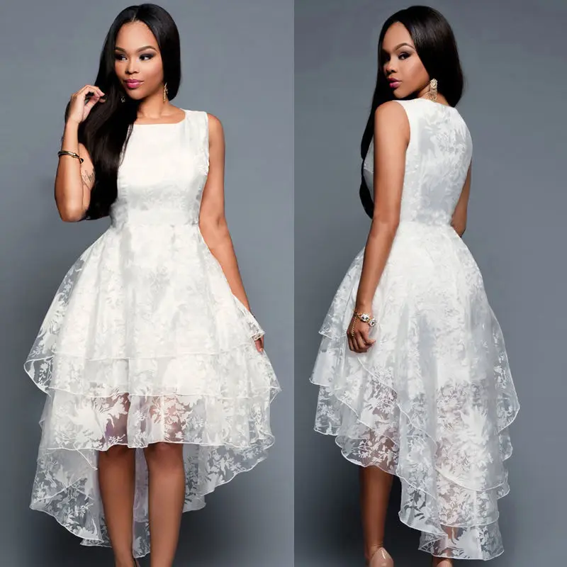 

Womens Floral Lace Formal Long Maxi Tutu Dress Party Ladies Summer Vestidos Jumper Prom Crochet Wedding Gown Dresses Sundress