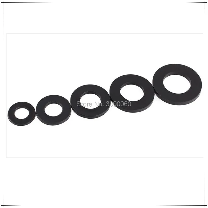 Черная нейлоновая пластиковая плоская прокладка шайбы 1000 шт./лот|flat washer|plastic flat