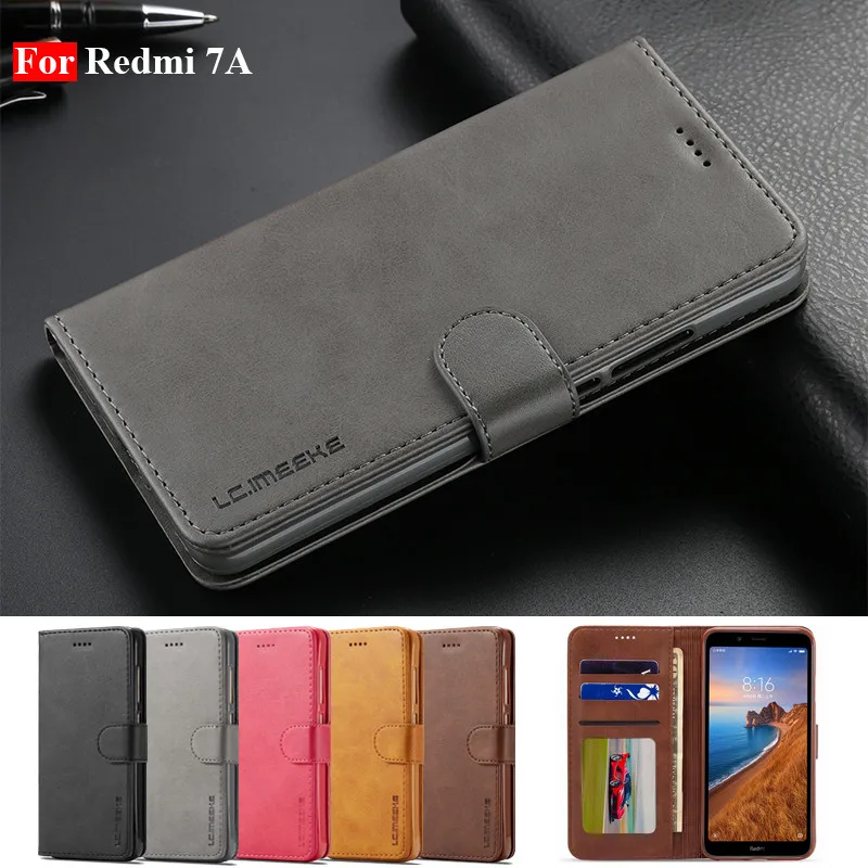 

Case For Redmi 7A Case Leather Vintage Wallet Case On Redmi 7A Phone Case Flip Magnetic Cover Xiaomi Redmi 7A Cover Card Slot 7A