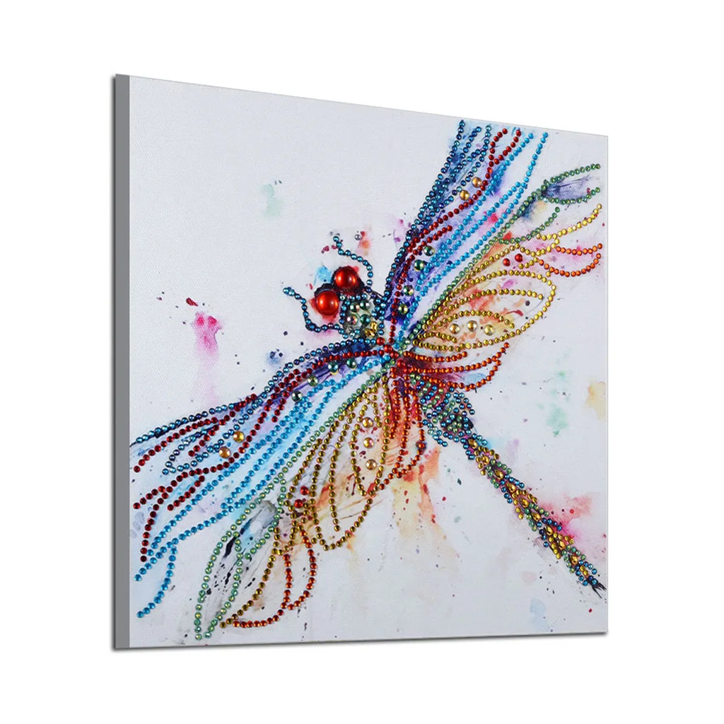 

5D DIY Special Shaped Diamond Painting Crystal Drill Colorful Dragonfly Embroidery Cross Stitch Rhinestones Home Decor