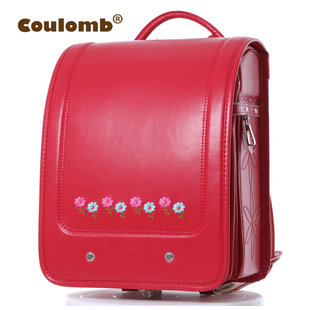 Coulomb Princess Flowers Backpack For Girls Randoseru Orthopedic School Bag For Kids ZipperHasp PU Leather Red Backpacks 2017 Coulomb Princess Flowers Backpack For Girls Randoseru Orthopedic School Bag For Kids ZipperHasp PU Leather Red Backpacks 2017