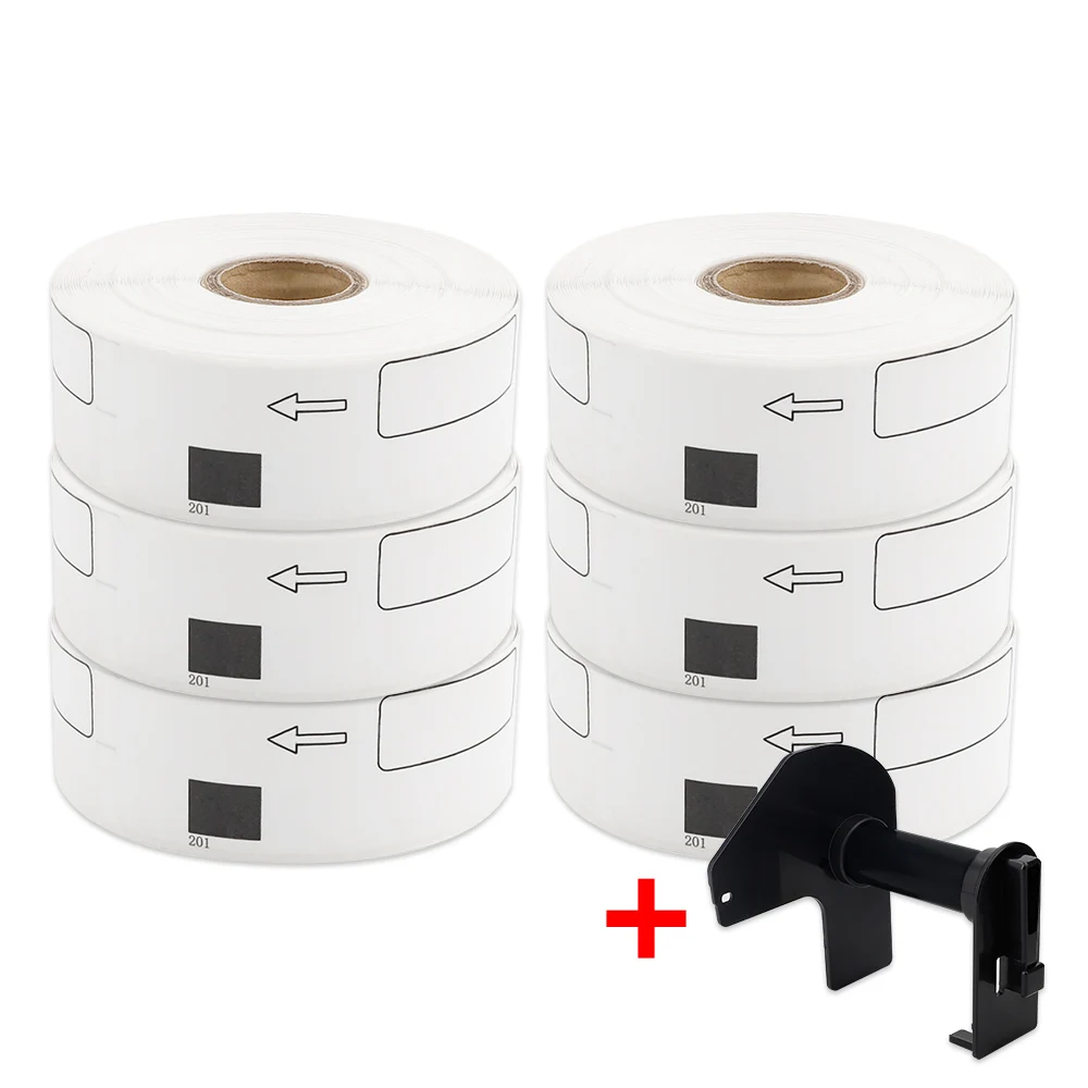 

6 Rolls Brother Compatible DK-1201 Address & UPC Barcodes Replacement Labels for Brother P Touch Q Touch Printers + 1 Cartridge