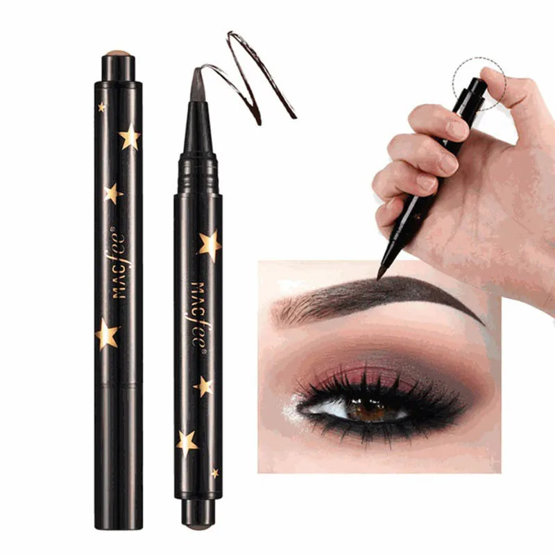 

1 Pcs Black Brown Eye Brow Tattoo Press Kit Long Lasting Waterproof Liquid Mascara Cream Paint Eyebrow Pencil Make Up