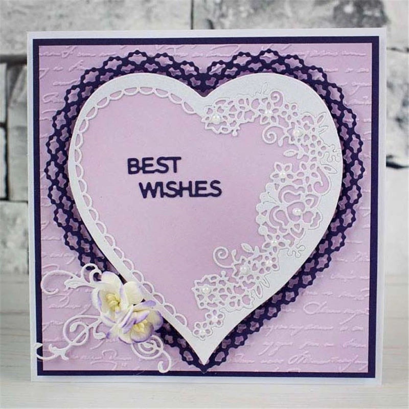 

Heart Flower Metal Dies Cutting Dies for Scrapbooking Melded Elegance Craft Dies Embossing Dies Cuts Card Making New 2019