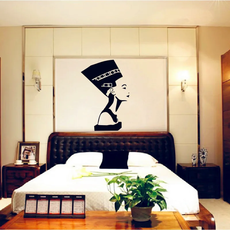 ancient egyptian symbol queen nefertiti interior design wall decal vinyl stickerclassic wallpaper art decor