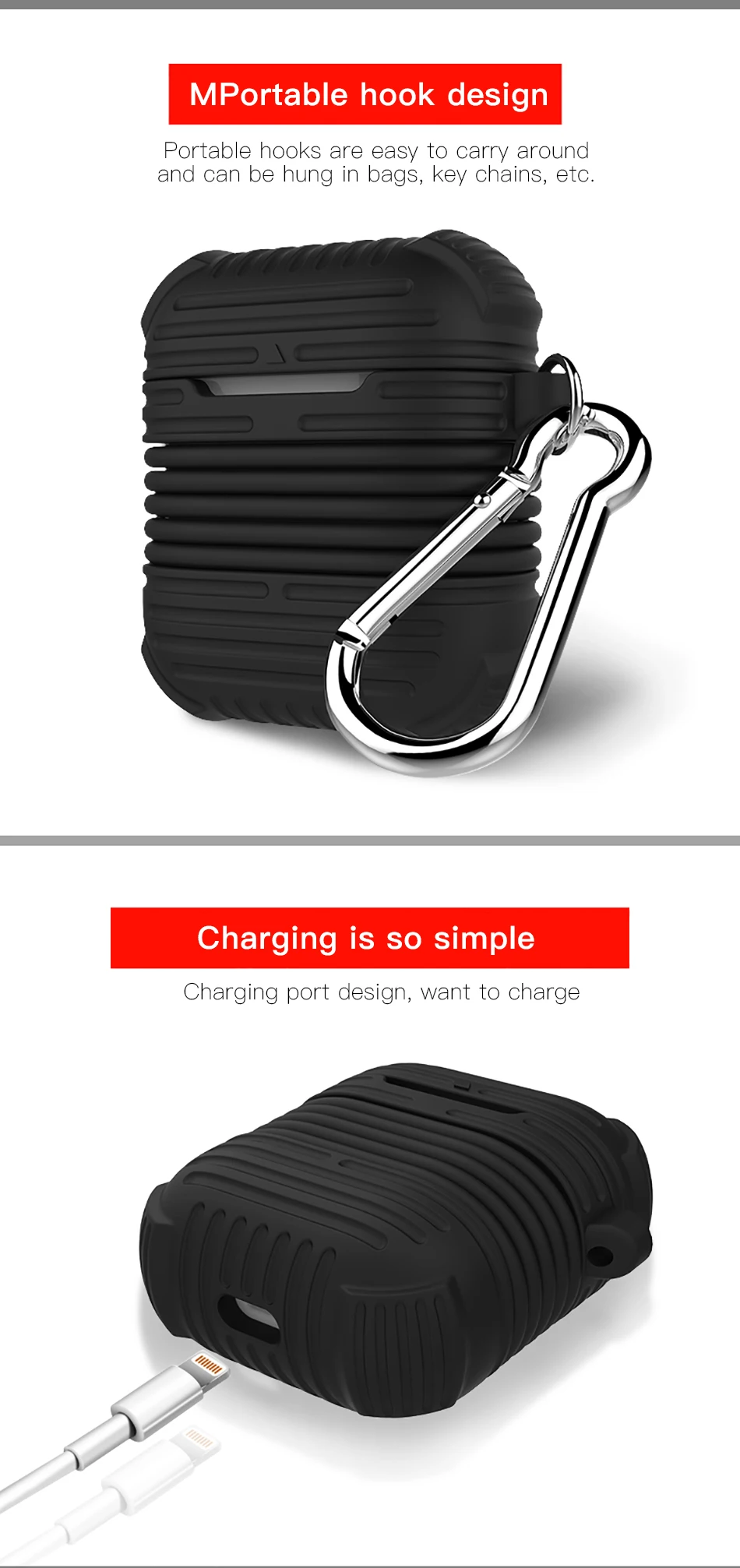 !ACCEZZ For AirPod Earphone Case Protective Skin Cover Bag 2 in 1 Set For Apple Airpods Bluetooth Wireless Headphone Charger Box (6)