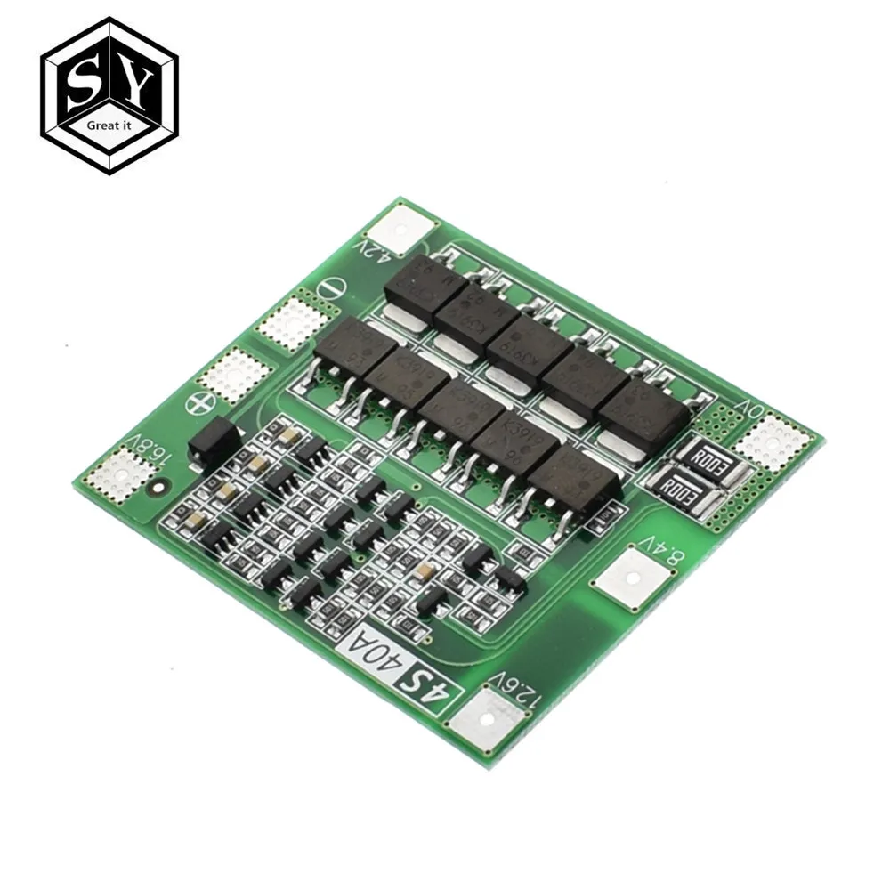 3 S/4S 40A 60A литий-ионный аккумулятор Защитная плата 18650 BMS для электродвигателя 11,1 V 12,6 V/14,8 V 16,8 V