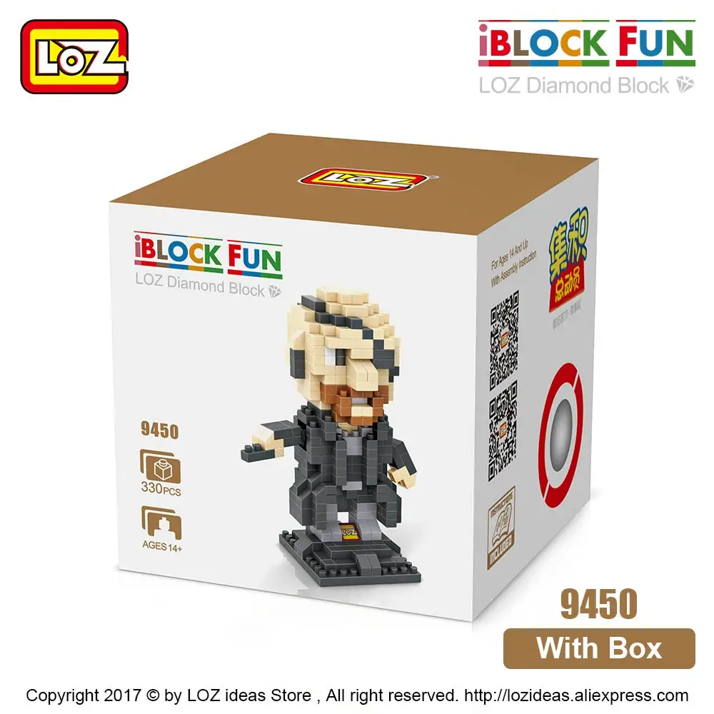 LOZ, алмазные блоки, супергерои, строительные блоки, Мини фигурки, Детские супергерои, кирпичи, пластиковые сборные игрушки для детей - Цвет: 9450 With Box