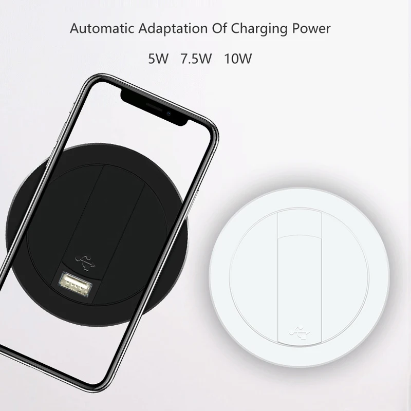 Embed Desktop Fast Wireless Charger Furniture Office Table Desk Mounted Quick Charging Embedded For IPhone X XS Max Samsung S9 8 Embed Desktop Fast Wireless Charger Furniture Office Table Desk Mounted Quick Charging Embedded For IPhone X XS Max Samsung S9 8