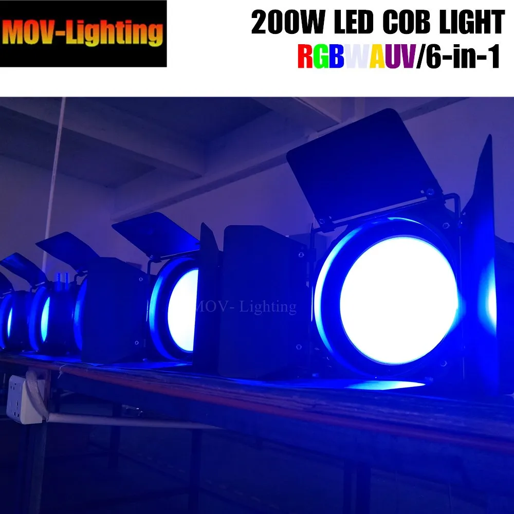 2шт 200 Вт COB RGBWA UV 5in 1/RGBW 4in 1/RGB 3in 1/теплый белый холодный светодиодный светильник Par